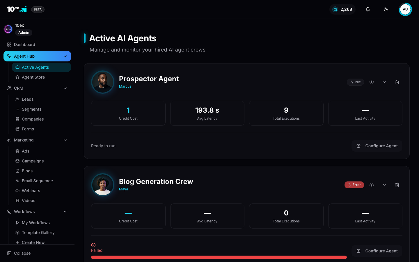 Active Agents page with an Approval Required tile and inline Approve and Reject buttons